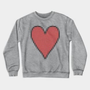 Red Valentines Day Heart Filled with Hearts Crewneck Sweatshirt